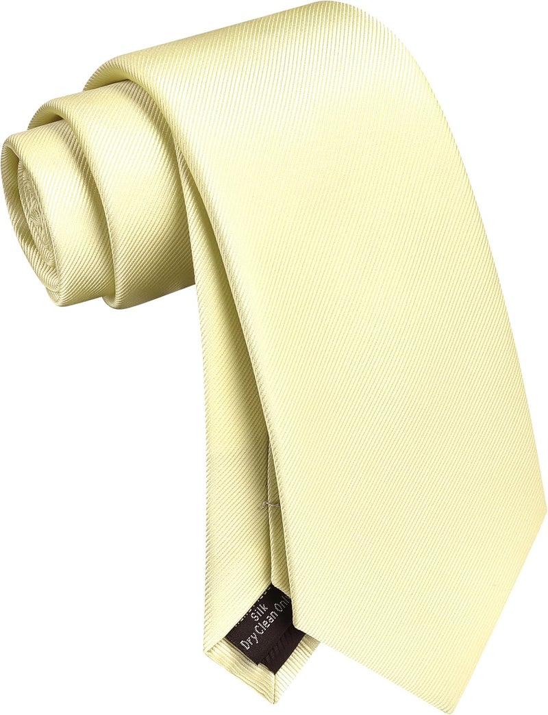 Branduce 63'' XL Tie Mens Extra Long Solid Woven Necktie for Men Big and Tall + Gift Box - Image 1